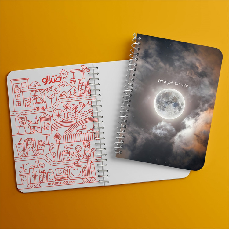 دفتر نقاشی 50 برگ خندالو طرح ماه (Moon) کد 38084