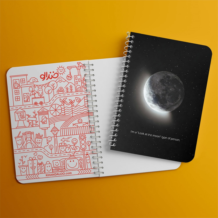 دفتر نقاشی 50 برگ خندالو طرح ماه (Moon) کد 38081