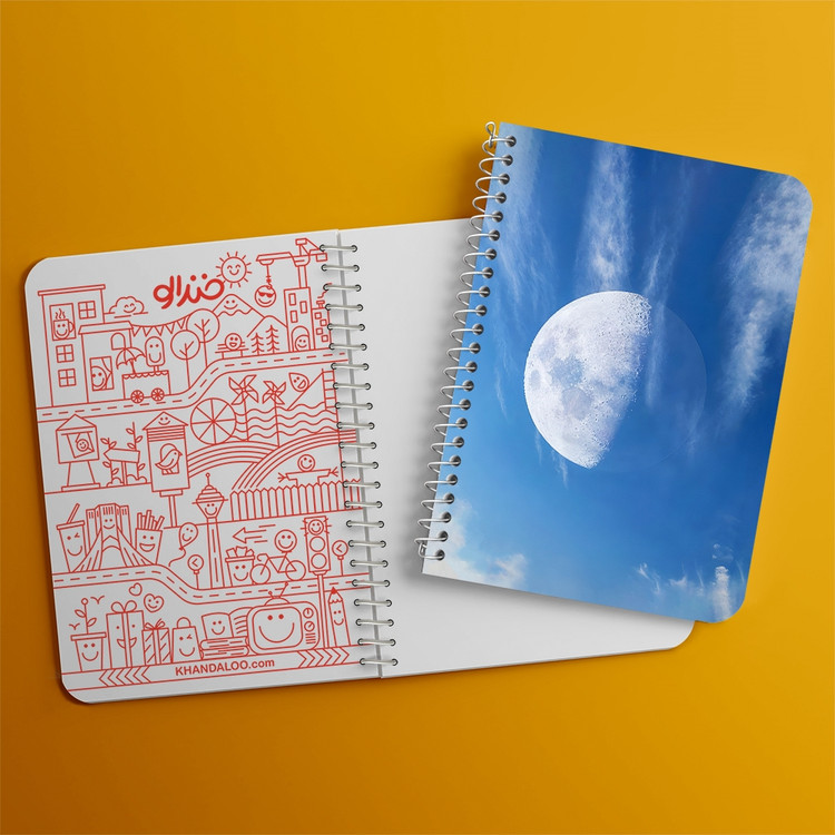 دفتر نقاشی 50 برگ خندالو طرح ماه (Moon) کد 38079