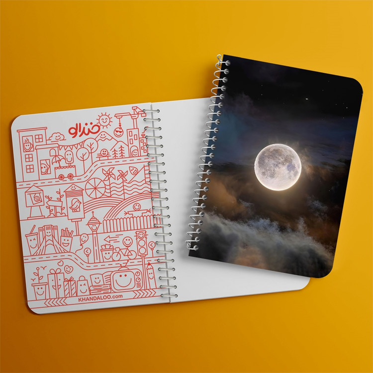 دفتر نقاشی 50 برگ خندالو طرح ماه (Moon) کد 38073