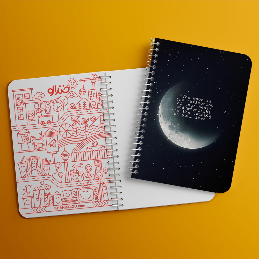 دفتر نقاشی 50 برگ خندالو طرح ماه (Moon) کد 38067
