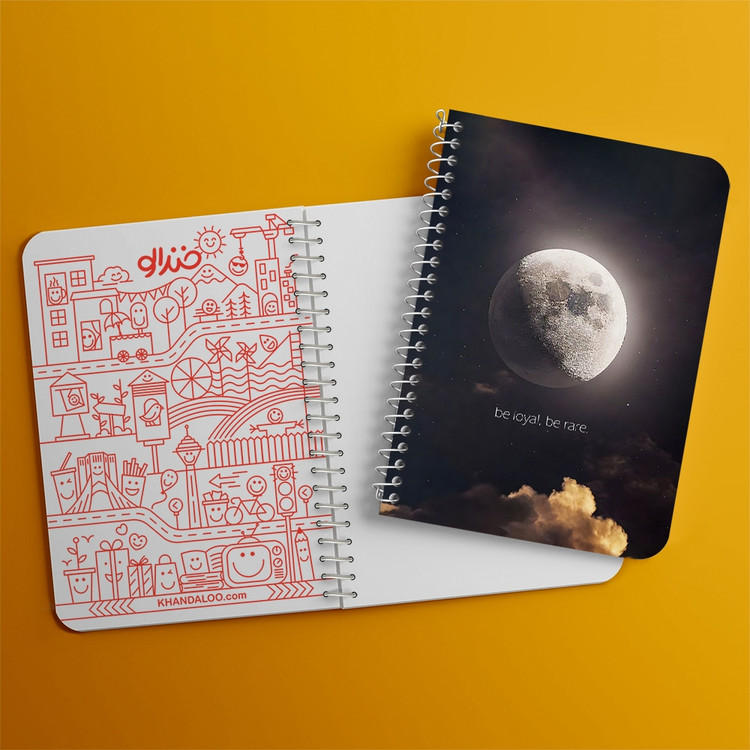 دفتر نقاشی 50 برگ خندالو طرح ماه (Moon) کد 38053