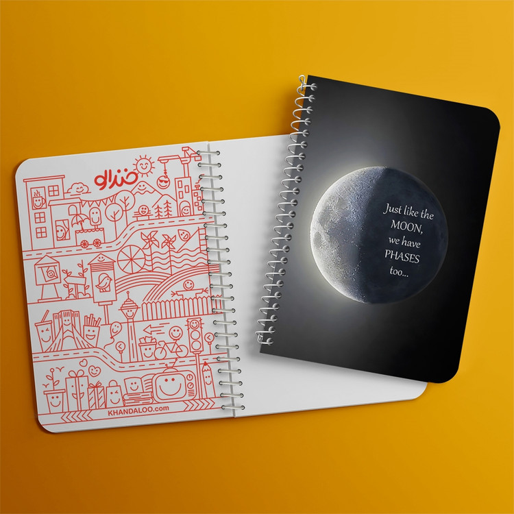 دفتر نقاشی 50 برگ خندالو طرح ماه (Moon) کد 38047