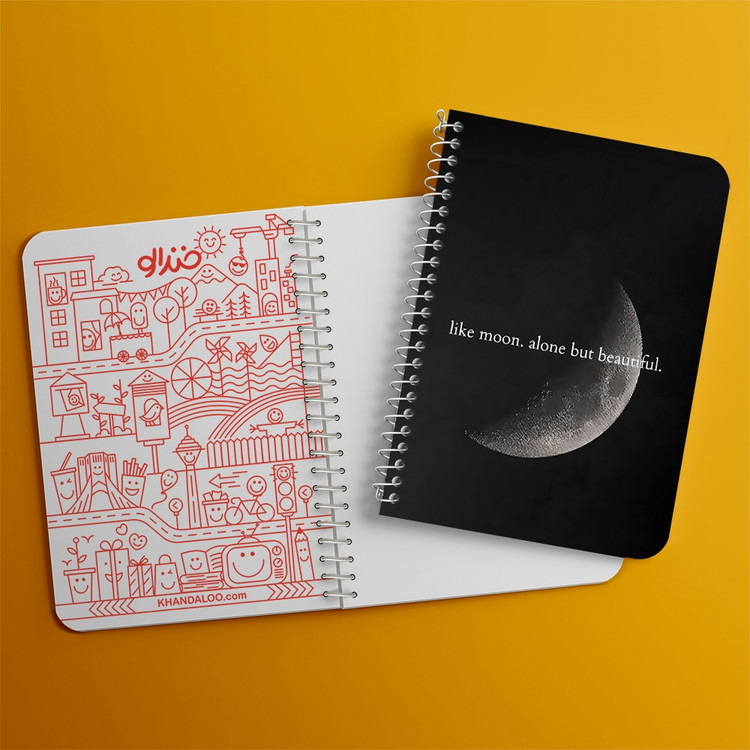 دفتر نقاشی 50 برگ خندالو طرح ماه (Moon) کد 38044