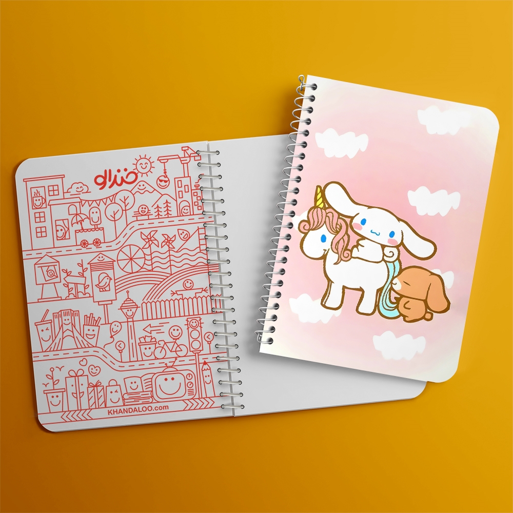 دفتر نقاشی 50 برگ خندالو طرح سینامورول (Cinnamoroll) کد 37984