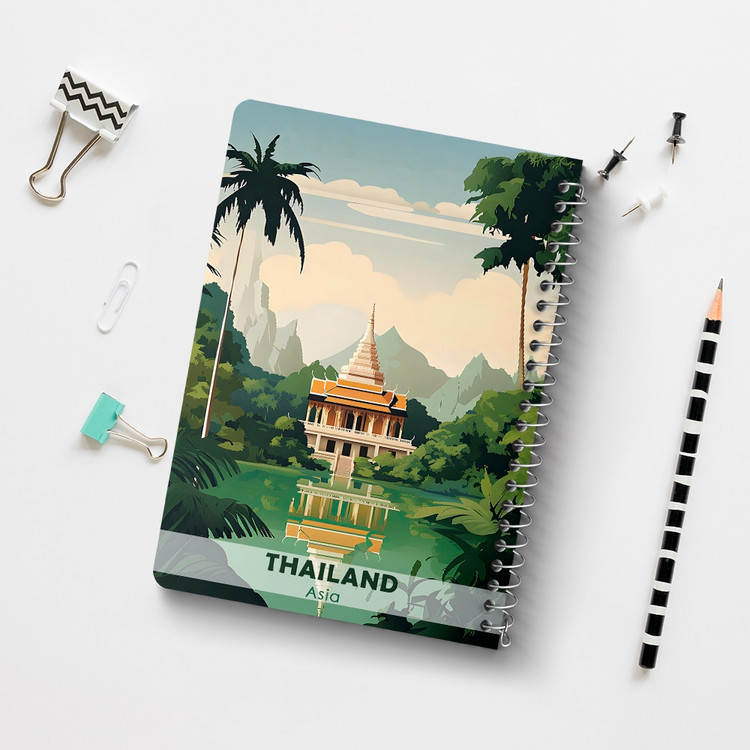 دفتر نقاشی 50 برگ خندالو طرح تایلند (Thailand) کد 37718
