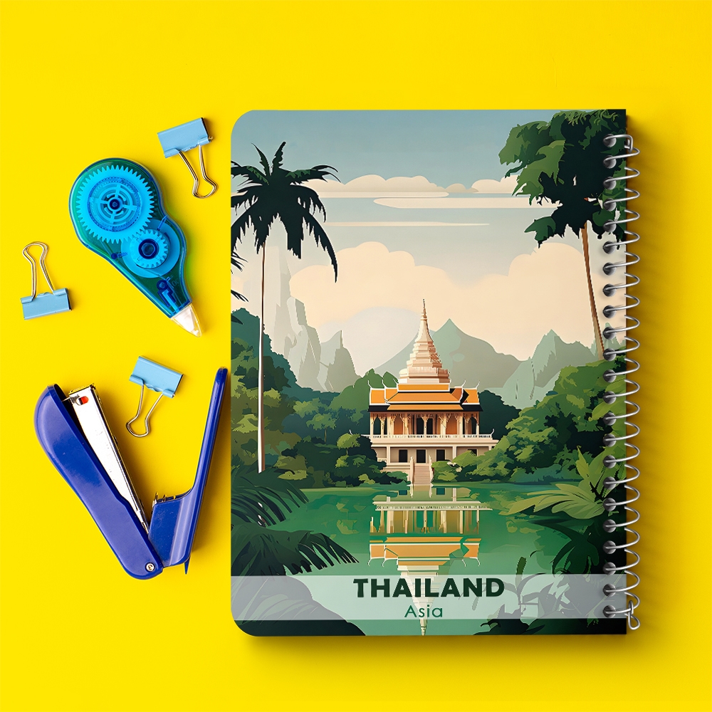 دفتر نقاشی 50 برگ خندالو طرح تایلند (Thailand) کد 37718