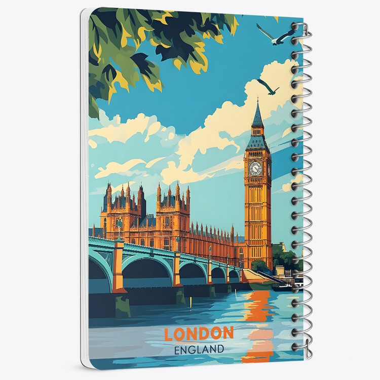 دفتر نقاشی 50 برگ خندالو طرح لندن (London) کد 37714