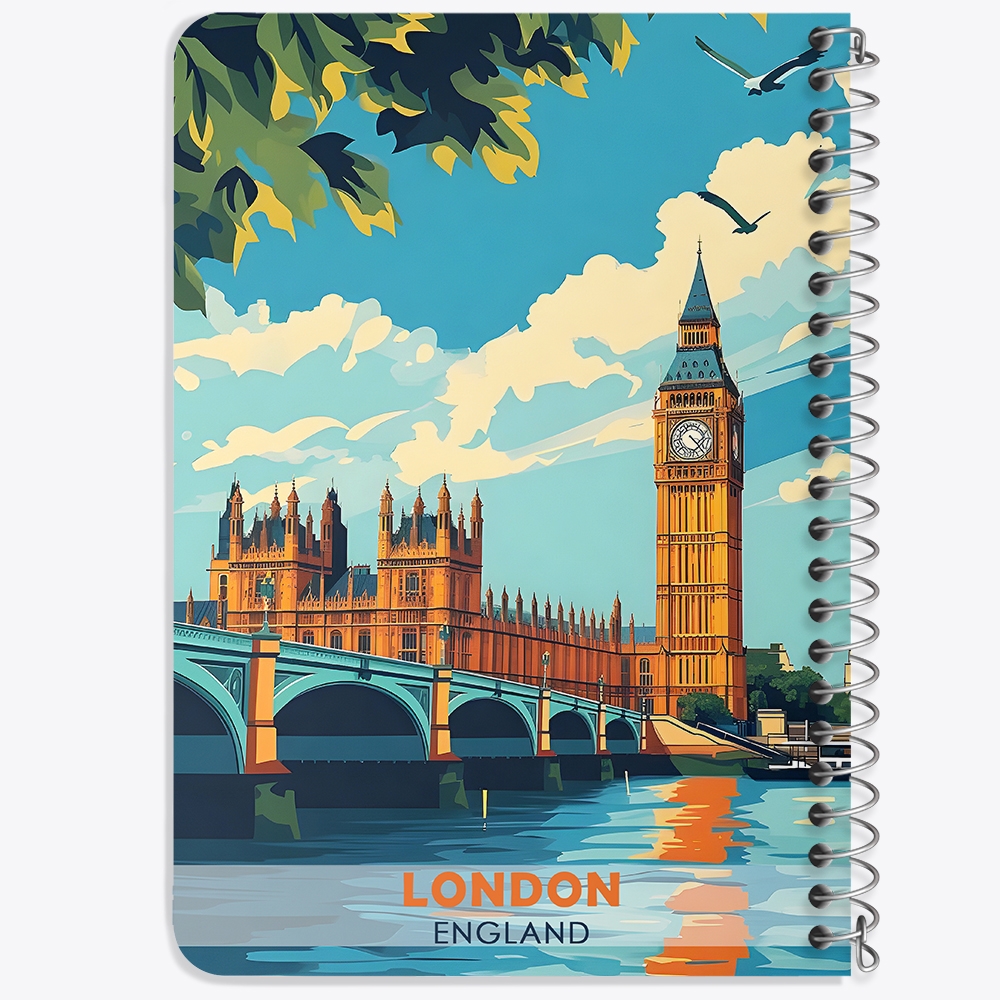 دفتر نقاشی 50 برگ خندالو طرح لندن (London) کد 37714