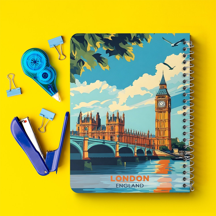 دفتر نقاشی 50 برگ خندالو طرح لندن (London) کد 37714
