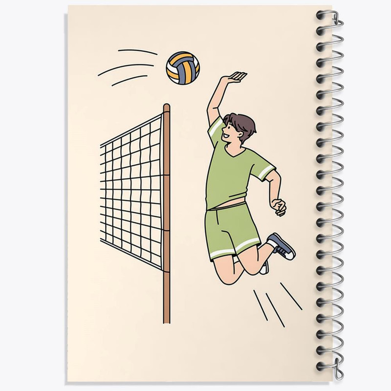 دفتر نقاشی 50 برگ خندالو مدل والیبال Volleyball کد 26410