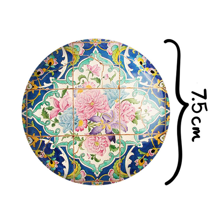 آینه جیبی خندالو مدل کاشی کد 2189
