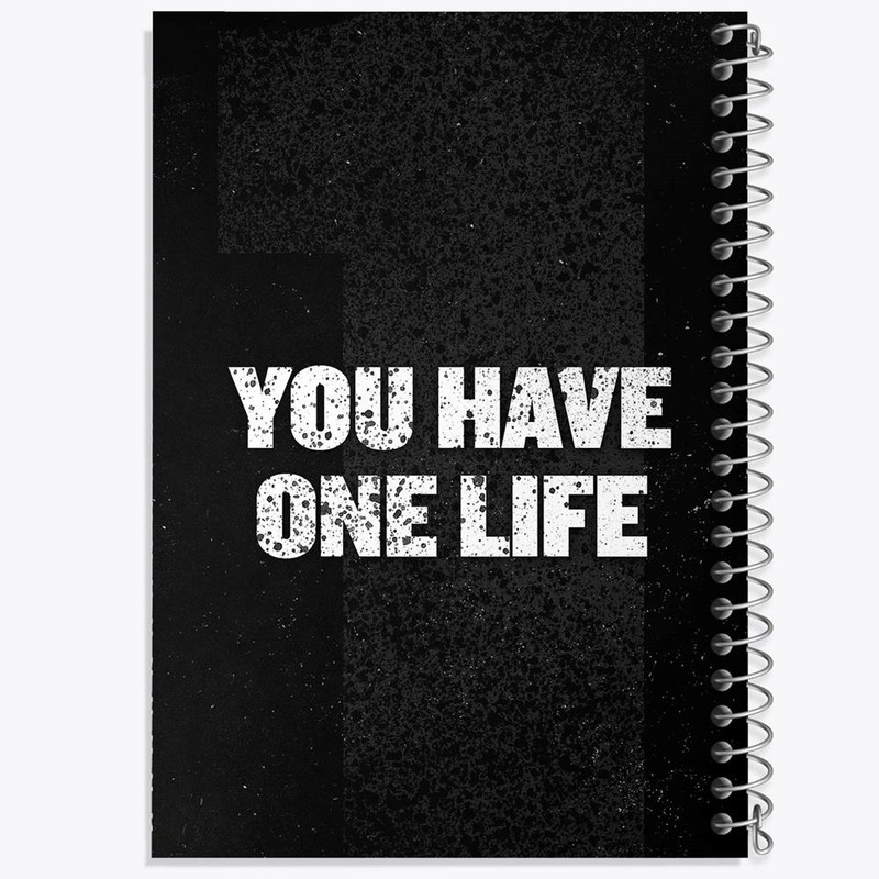 دفتر شطرنجی 50 برگ خندالو طرح You Have One Life کد 10039