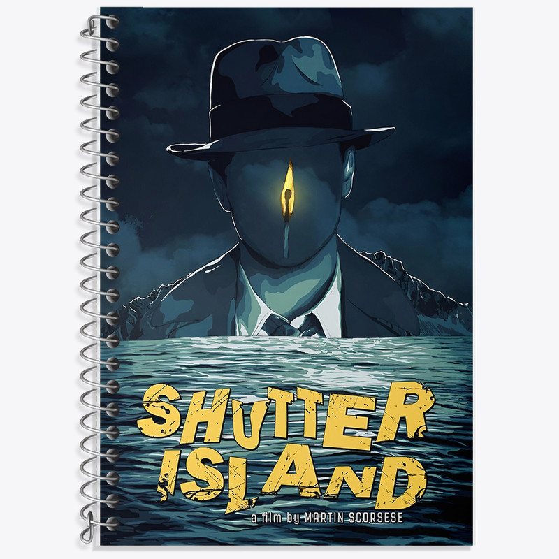 دفتر زبان دوخط 50 برگ خندالو طرح جزیره شاتر (Shutter Island) کد F10173
