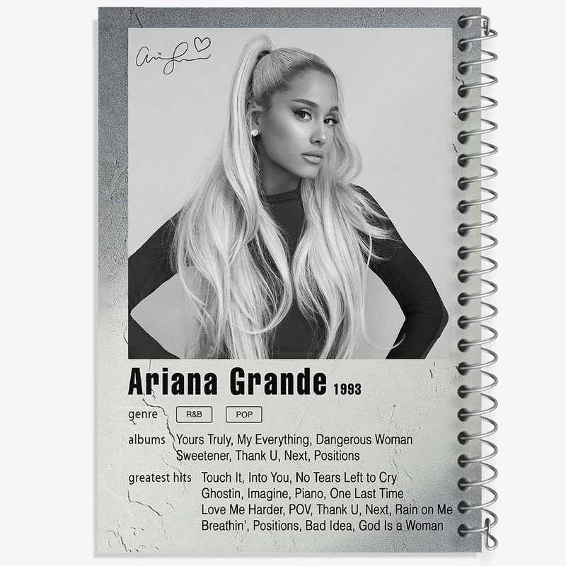 دفتر مشق 50 برگ خندالو طرح آریانا گرانده (Ariana Grande) کد F11241