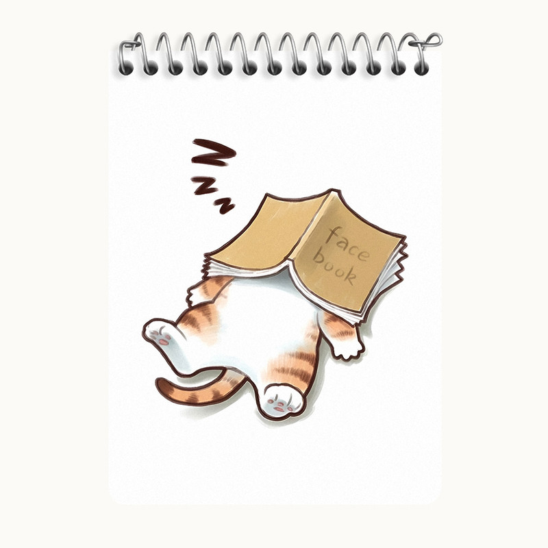 دفتر یادداشت 50 برگ خندالو طرح گربه کیوت کد N3039
