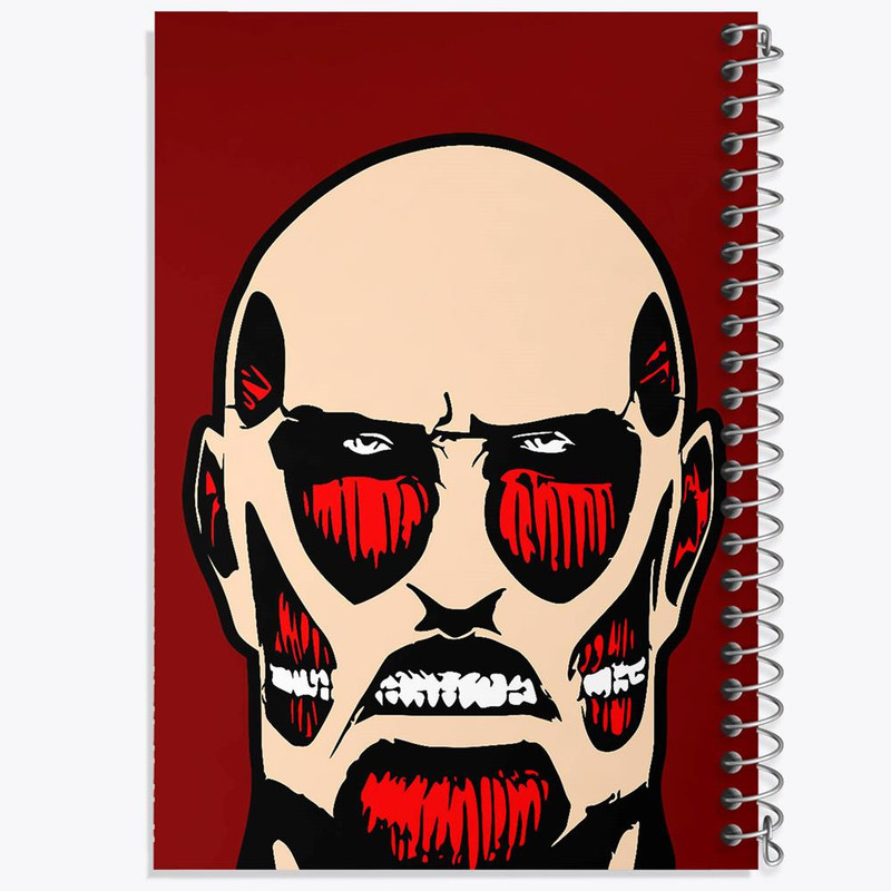 دفتر مشق 50 برگ خندالو مدل تایتان غول آسا انیمه Attack on Titan  کد 10977