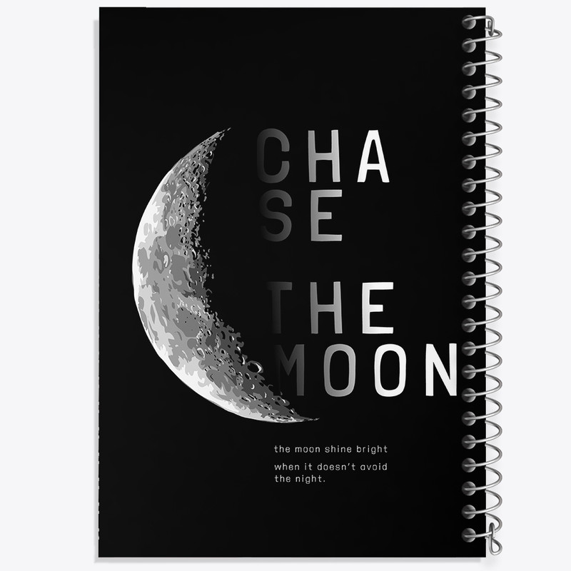 دفتر طراحی 50 برگ خندالو طرح ماه (Moon) کد F1547