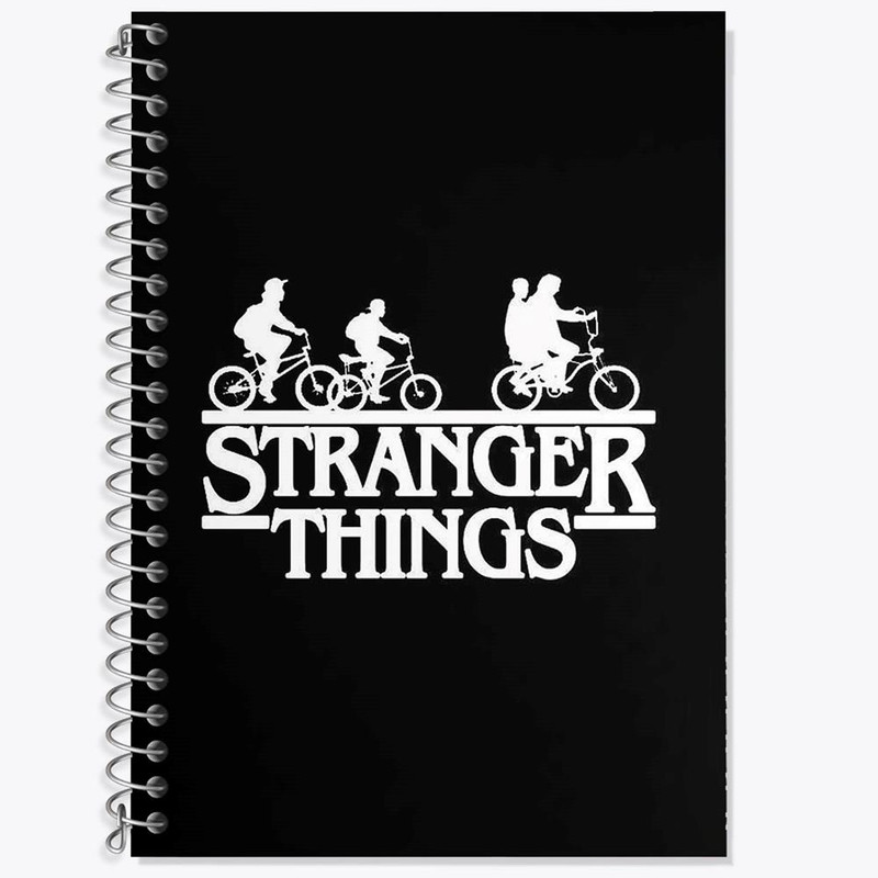 دفتر زبان 50 برگ خندالو مدل دو خط طرح سریال استرنجر تینگز Stranger Things کد 19345