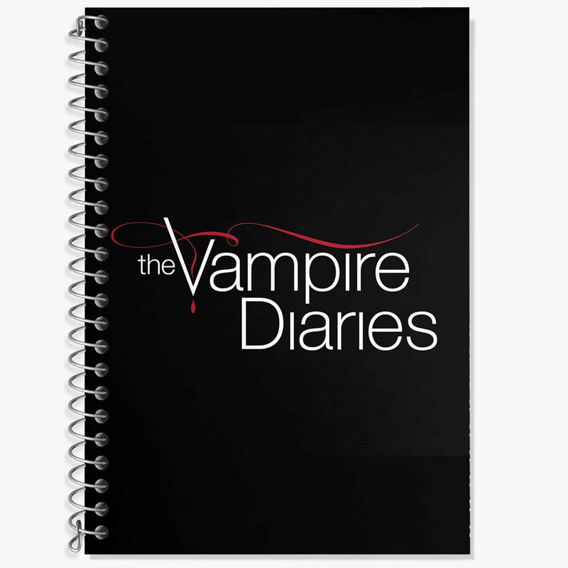 دفتر زبان 50 برگ خندالو مدل دو خط طرح خاطرات یک خون آشام The Vampire Diaries کد 20245