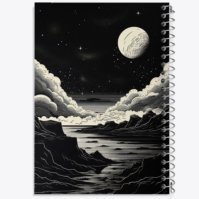 دفتر مشق 100 برگ خندالو طرح ماه (Moon) کد F2698