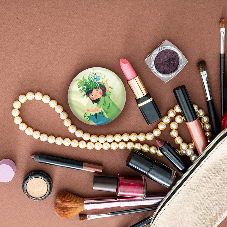 آینه جیبی خندالو طرح دخترانه فانتزی مدل تاشو کد 25741