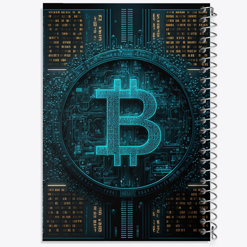 دفتر مشق 50 برگ خندالو طرح بیت کوین (Bitcoin) کد F1640