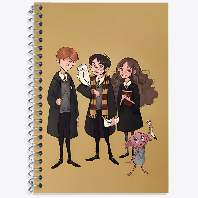 دفتر زبان 50 برگ خندالو مدل دو خط طرح هری پاتر (Harry Potter) کد N4593