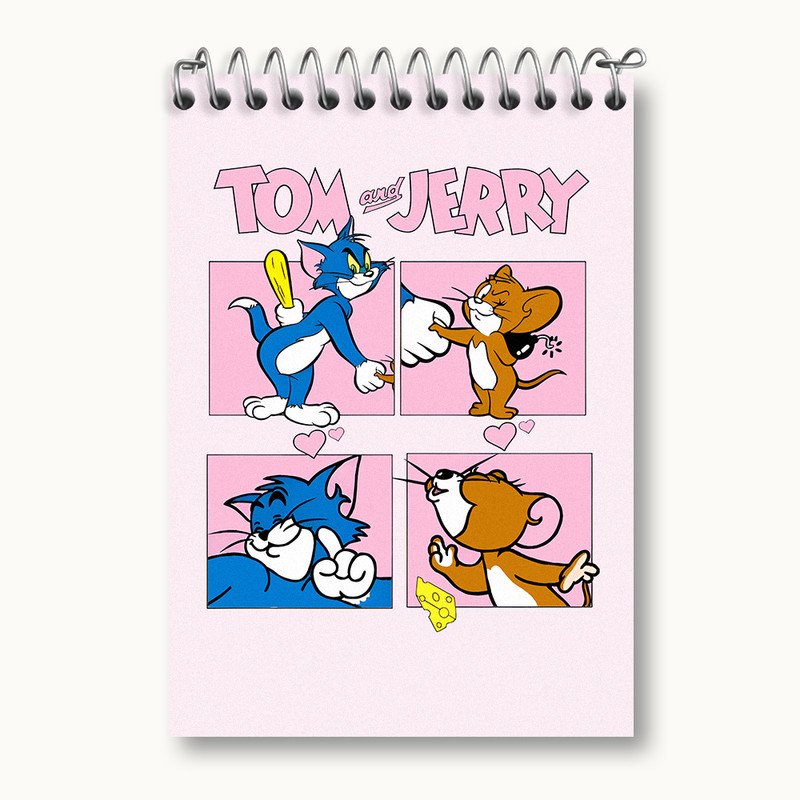 دفتر یادداشت 50 برگ خندالو طرح تام و جری (Tom And Jerry) کد N5791