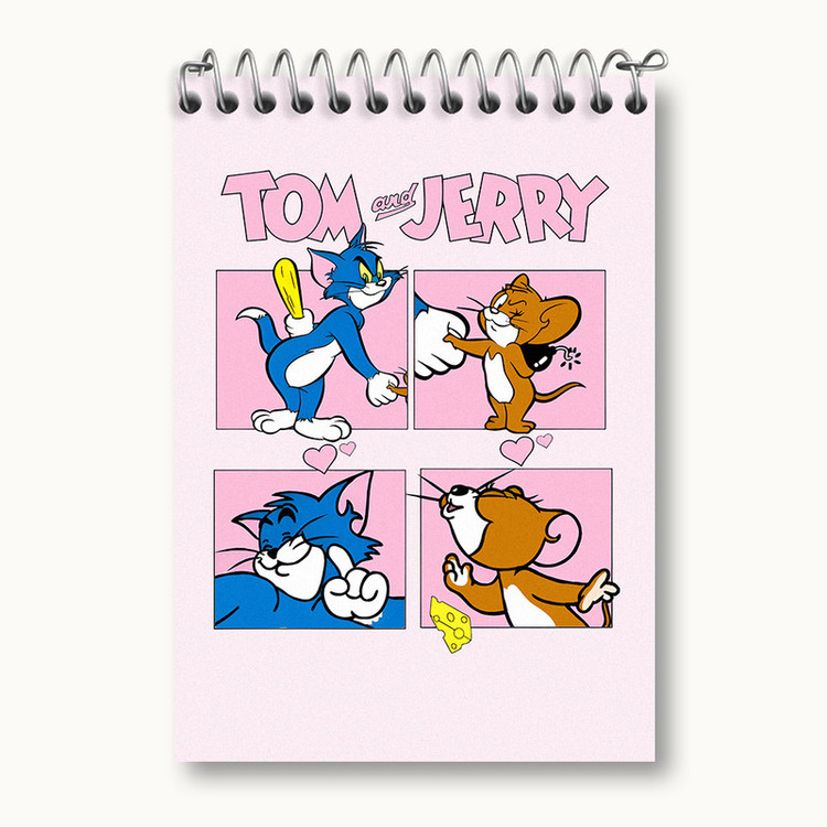 دفتر یادداشت 50 برگ خندالو طرح تام و جری (Tom And Jerry) کد N5791