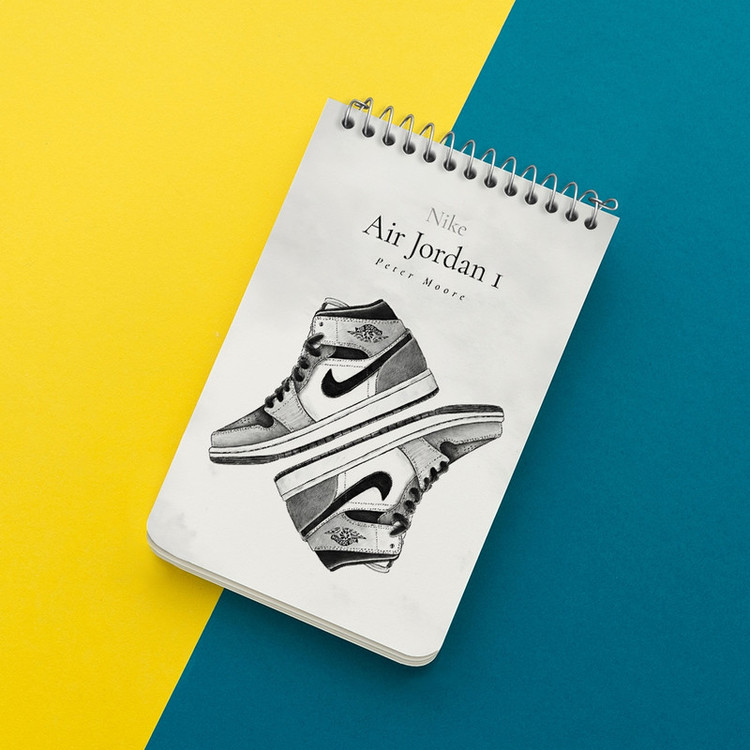 دفتر یادداشت 50 برگ خندالو طرح نایکی ایر جردن (Nike Air Jordan) کد N8310