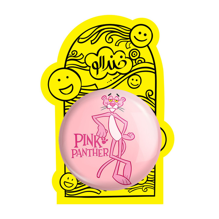 آینه جیبی خندالو مدل پلنگ صورتی Pink Panther کد 1397