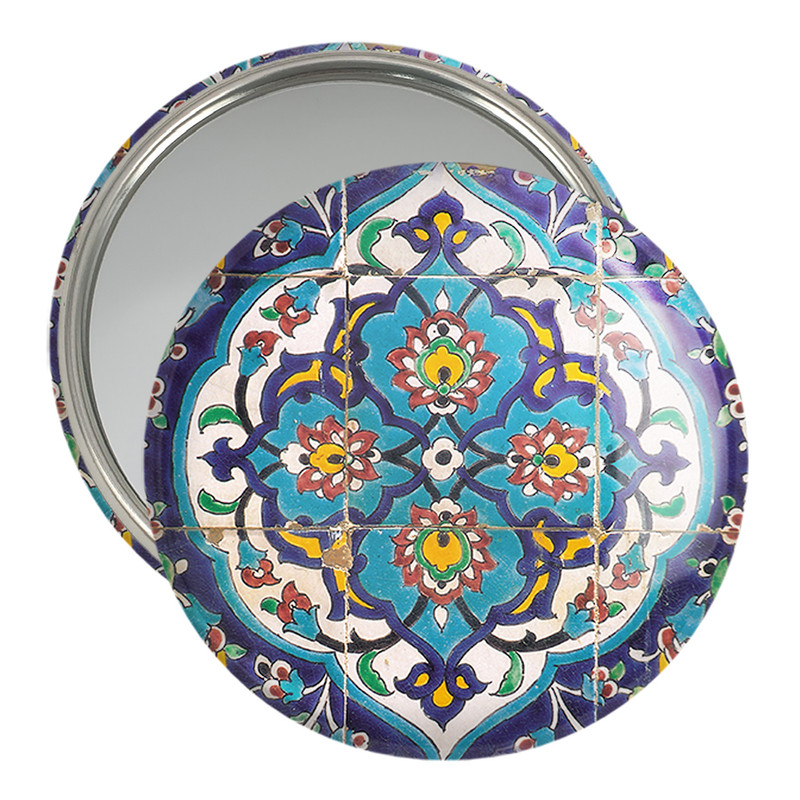 آینه جیبی خندالو مدل کاشی  کد 2155