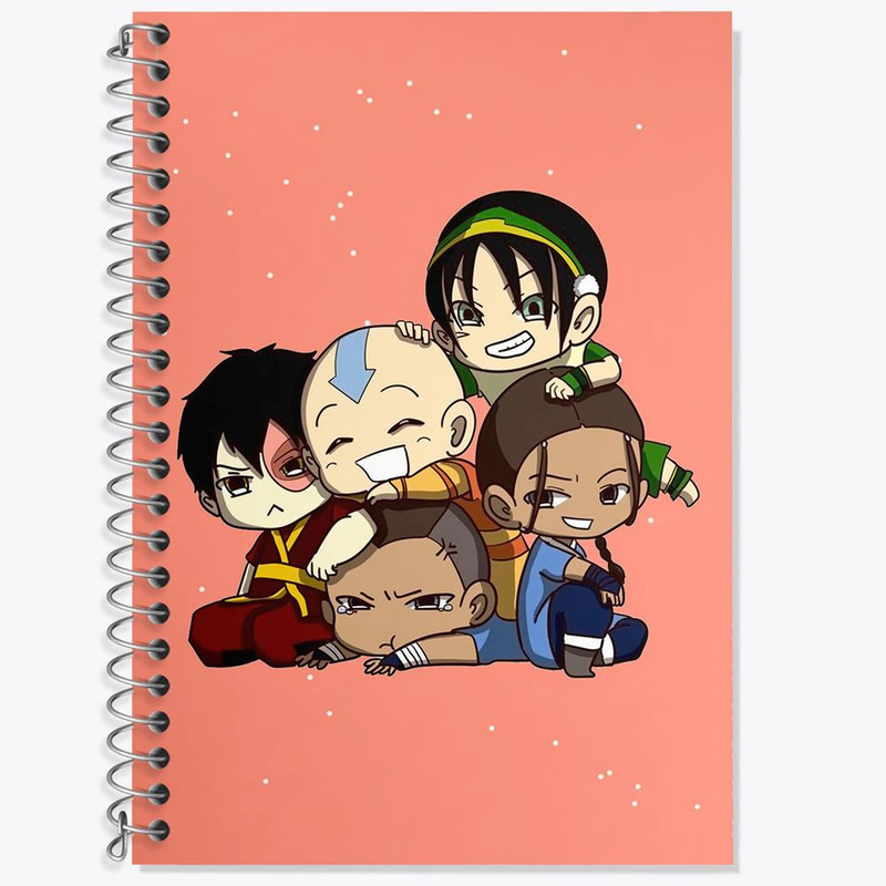 دفتر زبان 50 برگ خندالو مدل دو خط طرح انیمه آواتار Avatar کد 10062