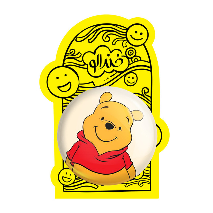 آینه جیبی خندالو طرح خرس پو Winnie The Pooh مدل تاشو کد 1596