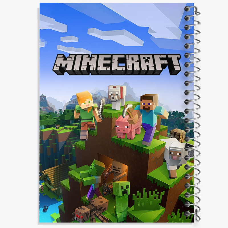دفتر نقاشی 50 برگ خندالو طرح ماینکرافت (Minecraft) کد F2419