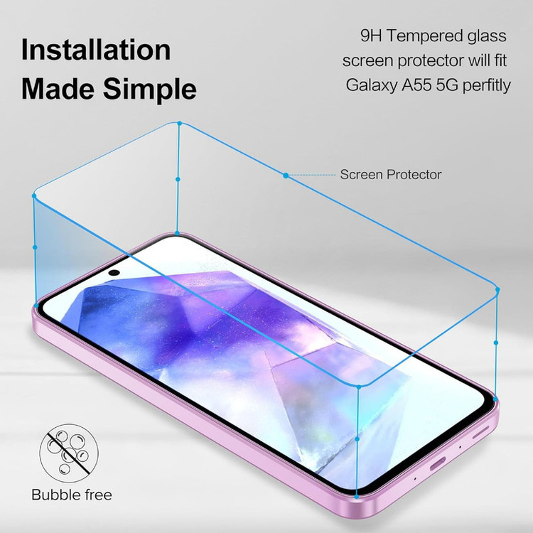 محافظ صفحه نمایش سامورایی مدل Invisiglass مناسب برای گوشی موبایل سامسونگ Galaxy A55