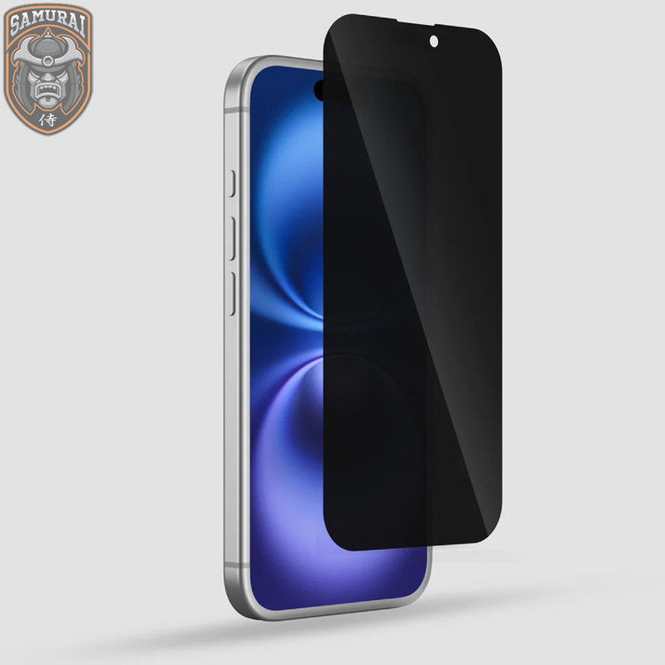 محافظ صفحه نمایش حریم شخصی سامورایی مدل Private مناسب برای گوشی موبایل اپل iPhone 16