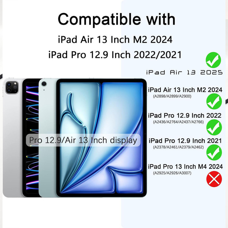 کاور سامورایی مدل Fortex مناسب برای تبلت اپل iPad Air 13 2025 / iPad Air 13 2024 / iPad Pro 12.9 2022 / 2021 / 2020
