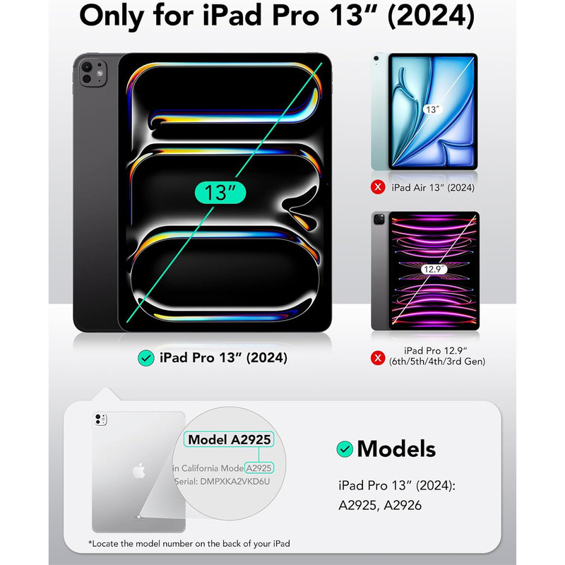کاور سامورایی مدل Black-Bumper مناسب برای تبلت اپل iPad Pro 13 2024