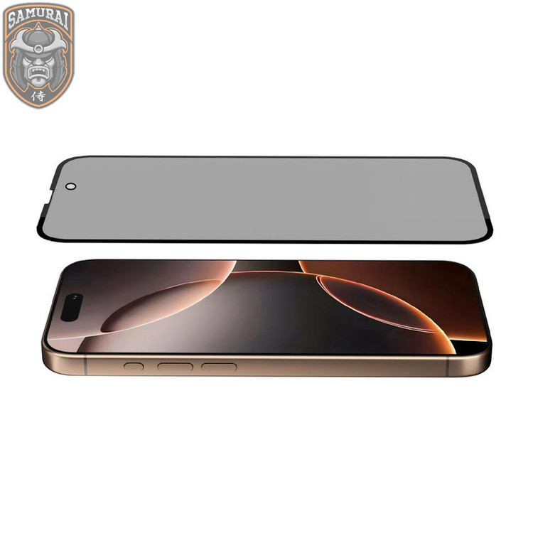 محافظ صفحه نمایش حریم شخصی سامورایی مدل Private مناسب برای گوشی موبایل اپل iPhone 16 Pro