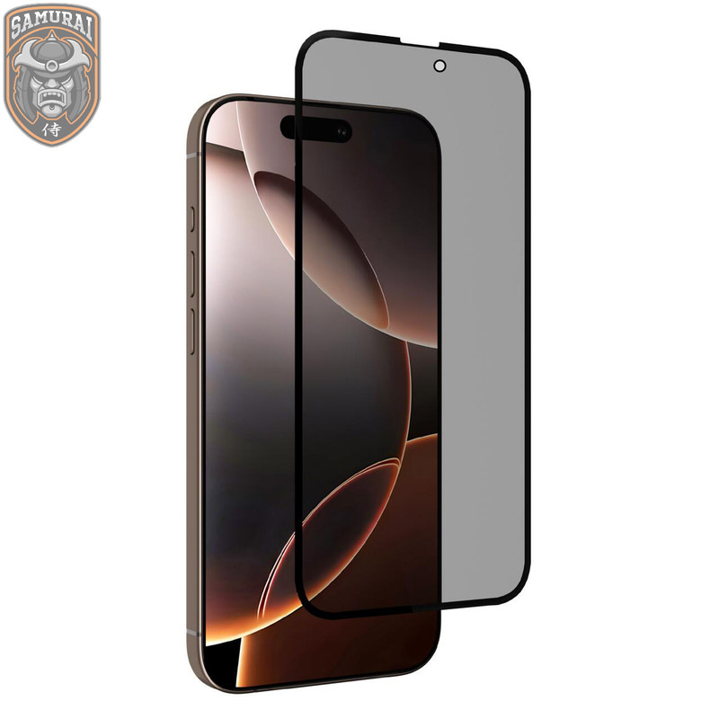 محافظ صفحه نمایش حریم شخصی سامورایی مدل Private مناسب برای گوشی موبایل اپل iPhone 16 Pro