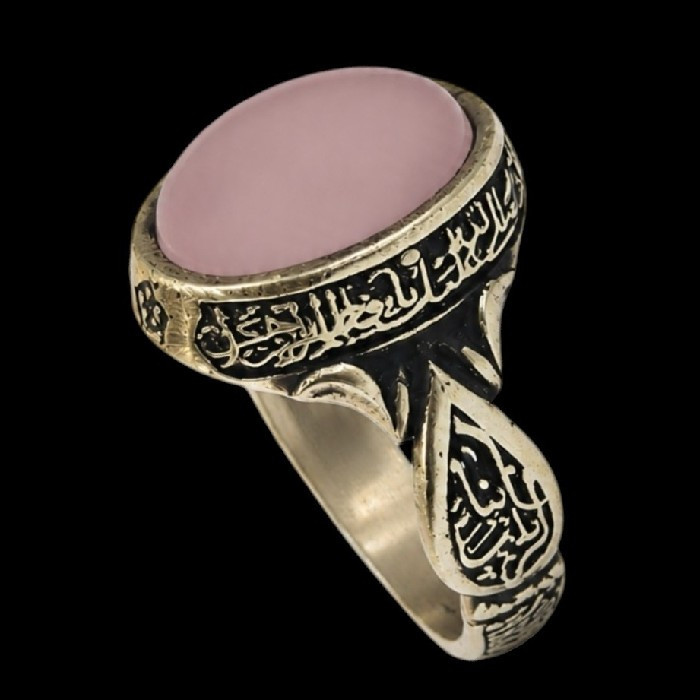 انگشتر مردانه سنگ عقیق مدل نقره روس کد 3880