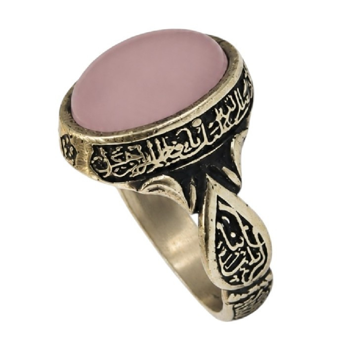 انگشتر مردانه سنگ عقیق مدل نقره روس کد 3880