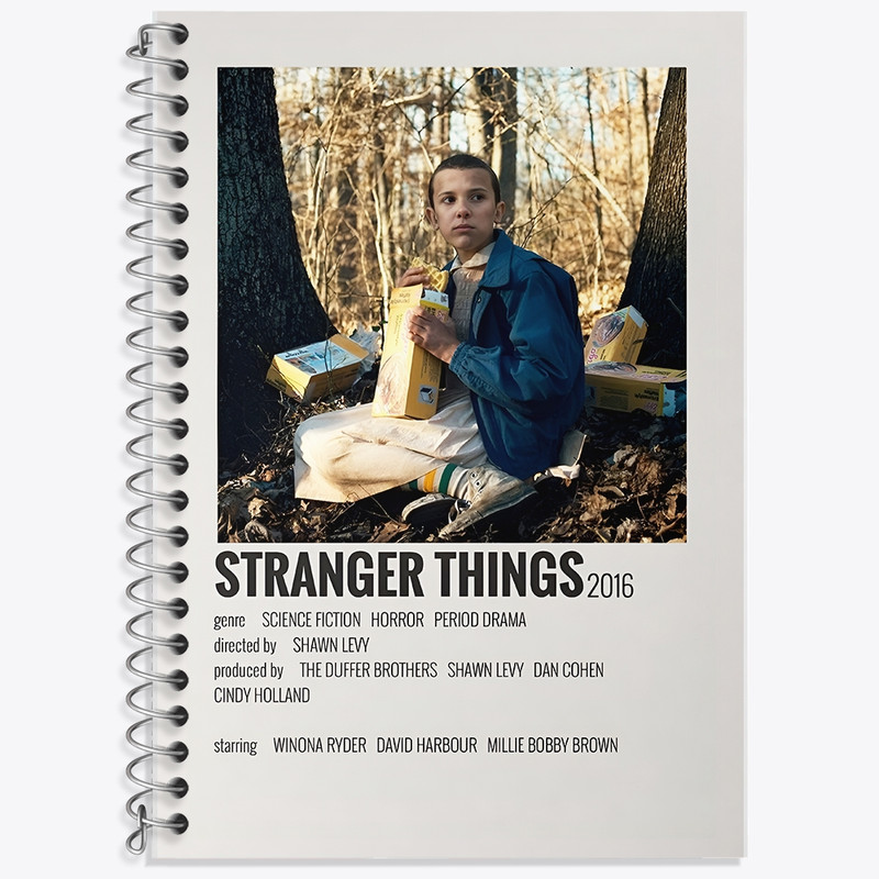 دفتر زبان 50 برگ خندالو مدل سه خط طرح استرنجر تینگز (Stranger Things) کد F13392