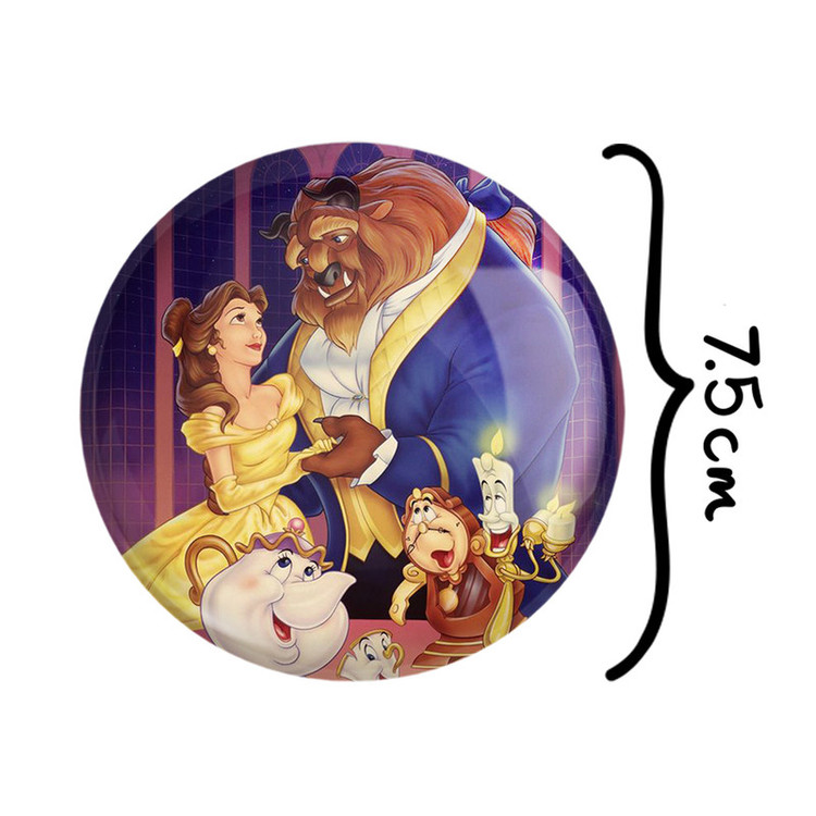 آینه جیبی خندالو طرح انیمیشن دیو و دلبر Beauty And The Beast مدل تاشو کد 1791