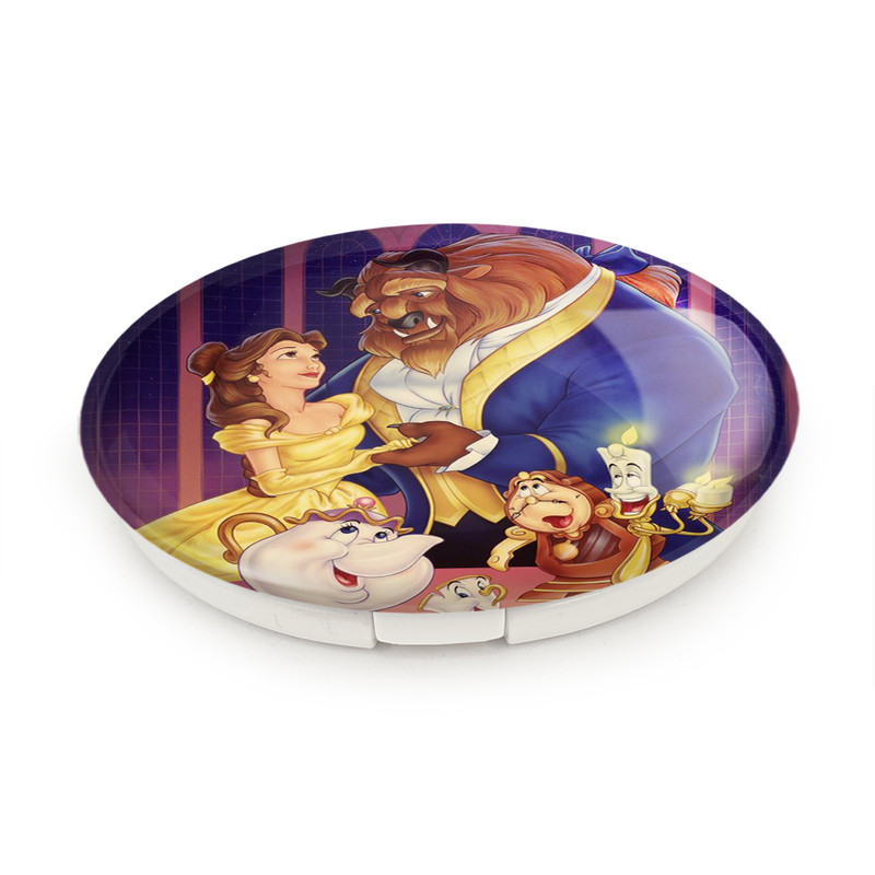 آینه جیبی خندالو طرح انیمیشن دیو و دلبر Beauty And The Beast مدل تاشو کد 1791