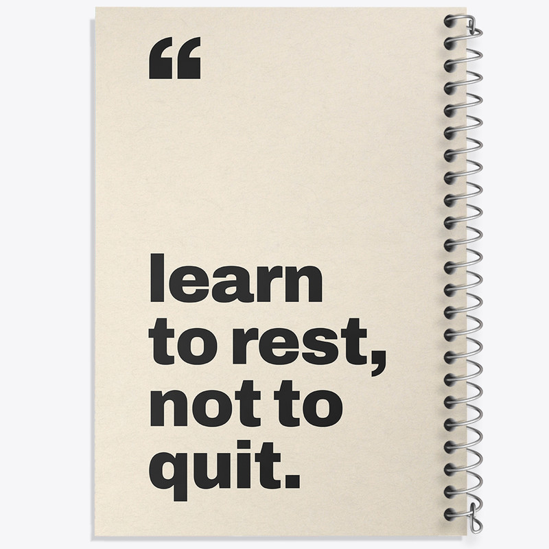دفتر لیست خرید 50 برگ خندالو طرح Learn To Rest Not To Quit کد N2344