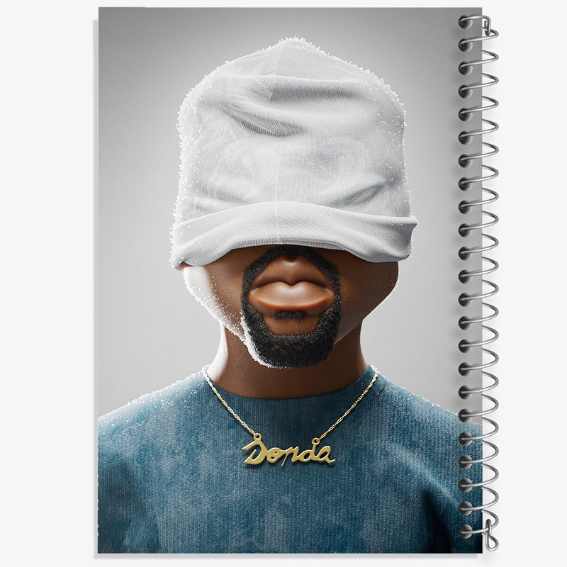دفتر ژورنال نویسی 50 برگ خندالو مدل نقطه ای طرح کانیه وست (Kanye West) کد F759