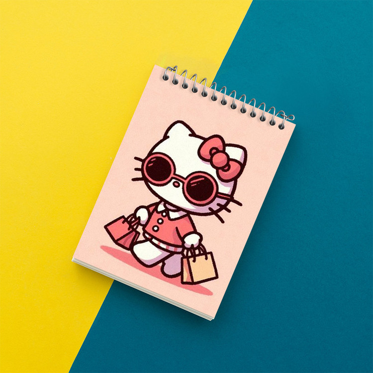 دفتر یادداشت 50 برگ خندالو طرح هلو کیتی (Hello Kitty) کد N1845